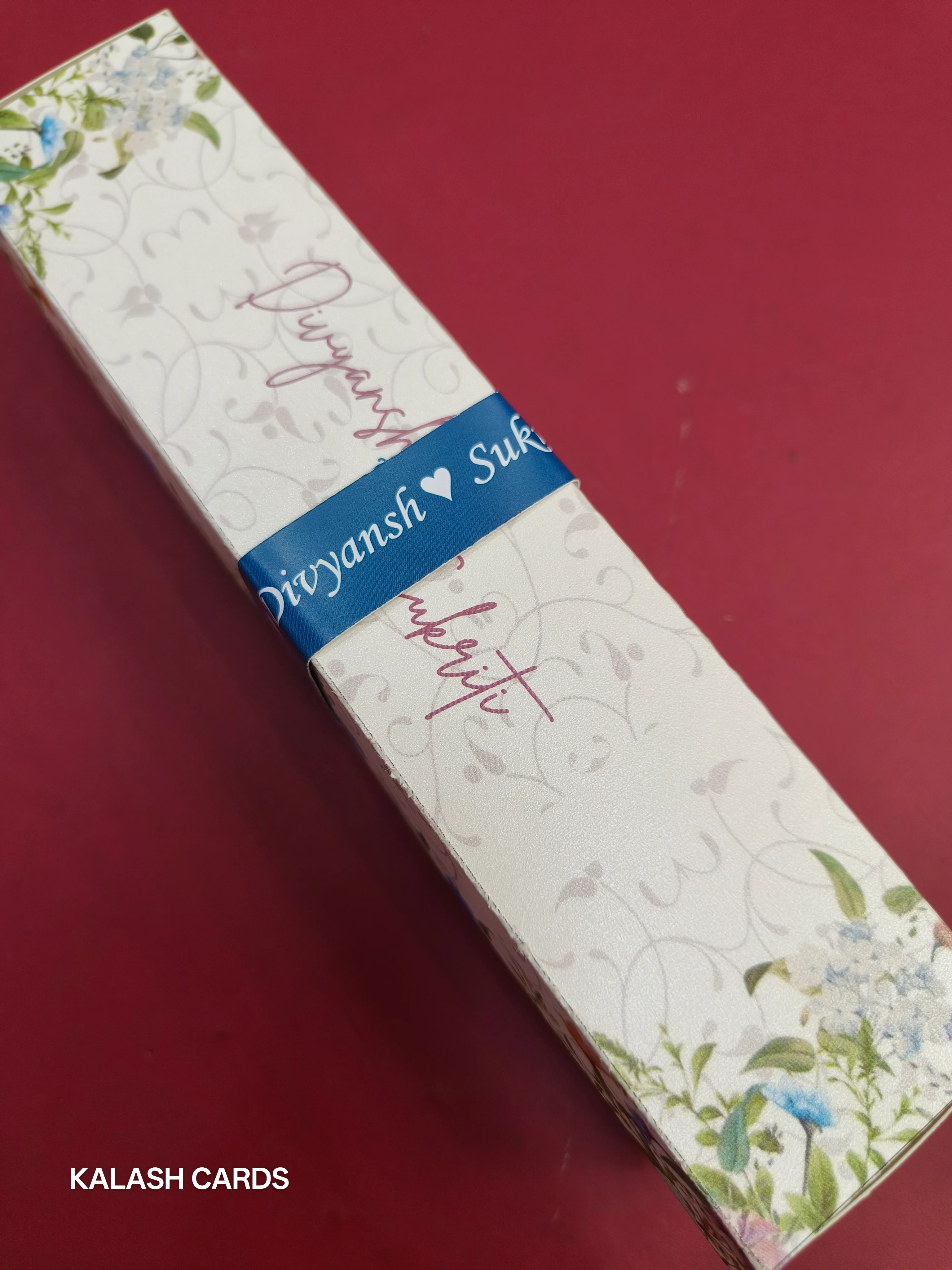KL2152 Luxury Translucent Scroll Wedding Card with Matching Box Cover and Personalised Band - Image 4