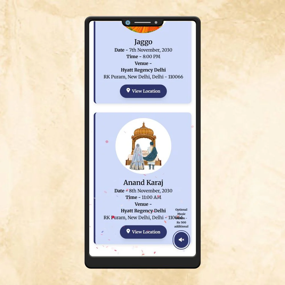 KL3 Punjabi Wedding Website with Countdown, Couple Photo, Program Details, Venue Map and More (Lifetime Digital Memory) - Image 6