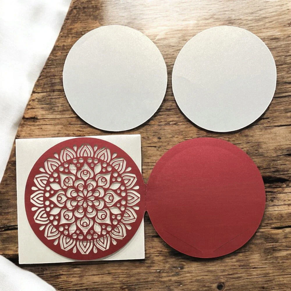 KL8006 Laser Cut Paper Wedding Card with 2 Page and 1 Envelope - Image 2