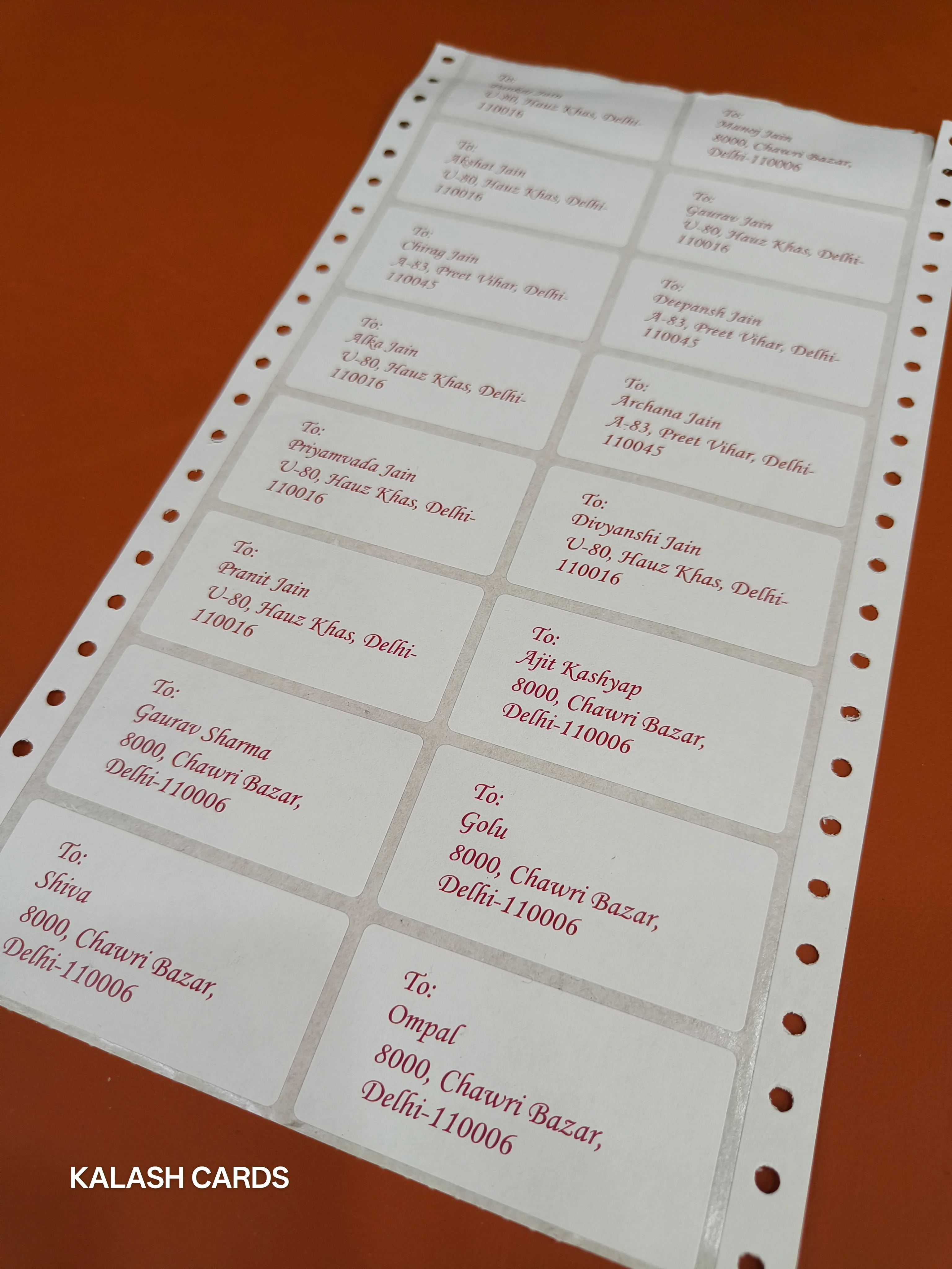 Printed Name Address Label Stickers from Excel Sheet - Image 2